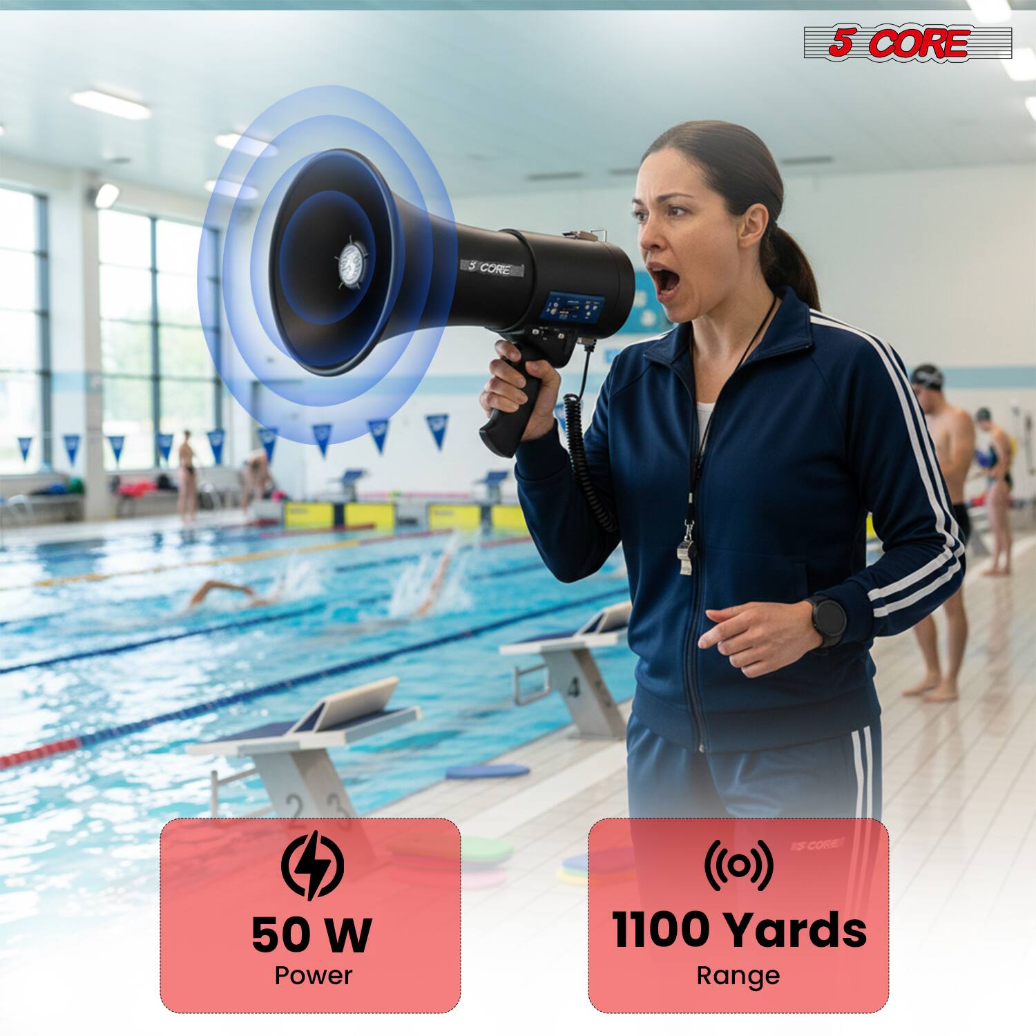 5 CORE  
50 W Power  
1100 Yards Range