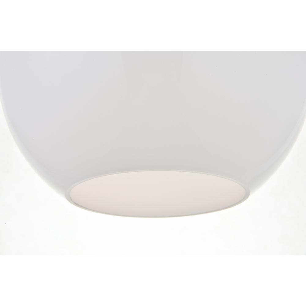 Left. Living District - Baxter 1 Light Chrome Pendant With Frosted White Glass - Chrome And Frosted White.