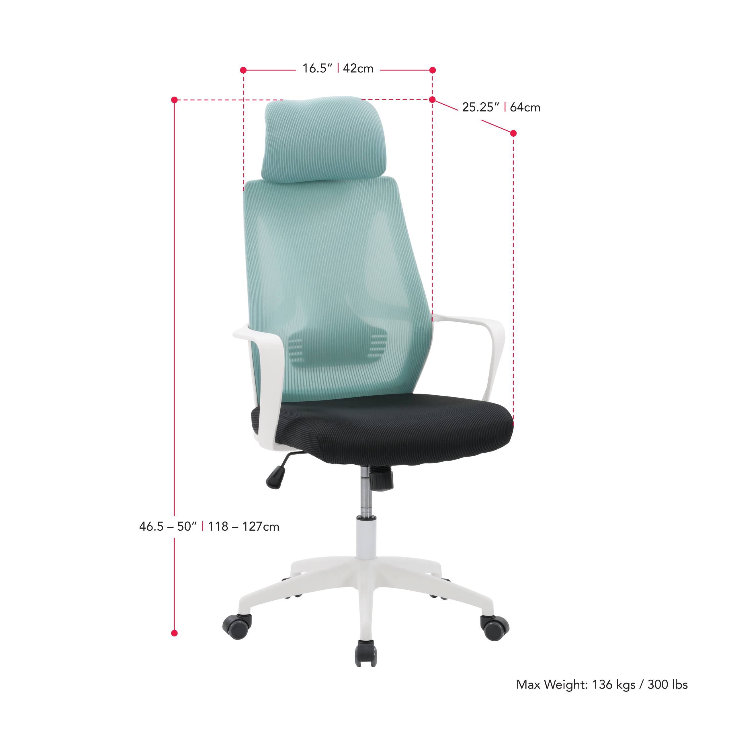 Alt View 15. CorLiving - Workspace Mesh Back Office Chair - Teal and Black.