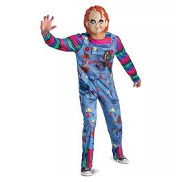 Disguise - Childs Play Chucky Deluxe Adult Costume | X-Large (42-46) - Blue