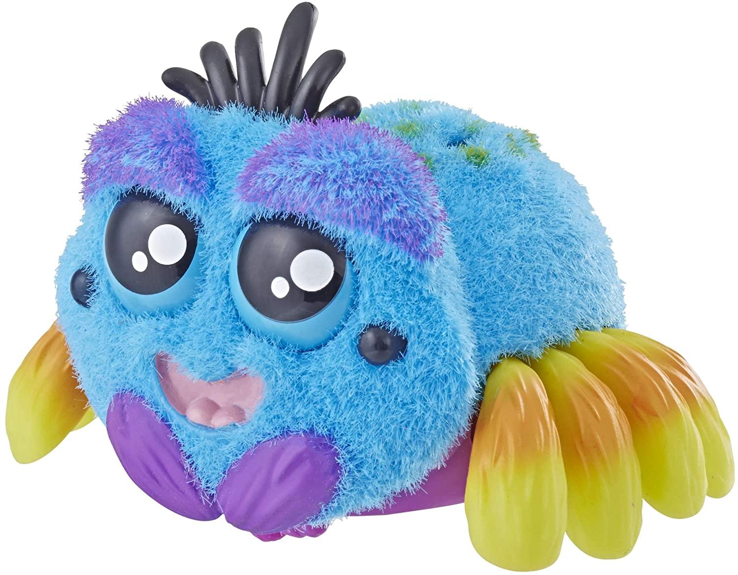 Front. Hasbro - Yellies! Voice-Activated Spider Pet | Webington - Blue.