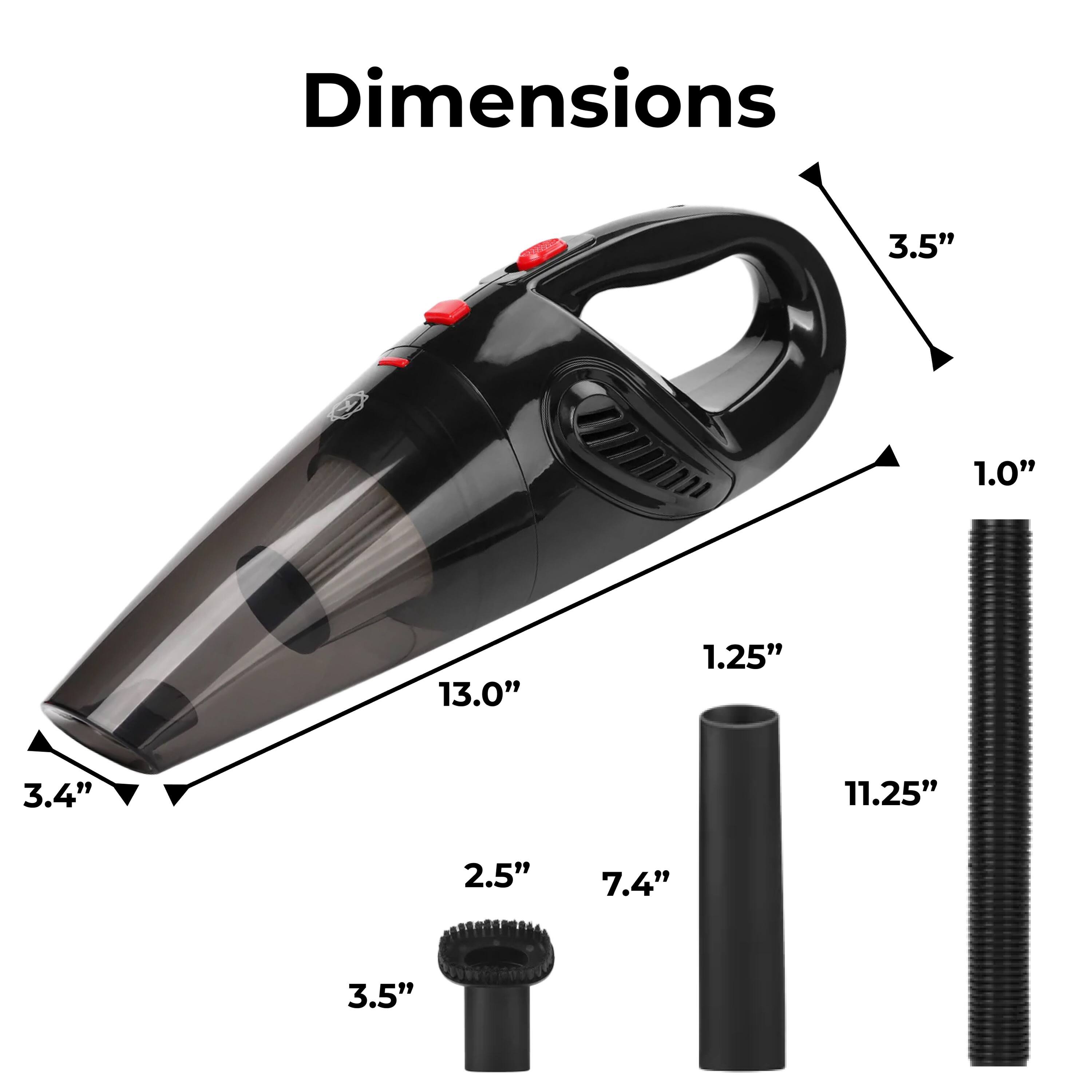 Dimensions: 3.5", 1.0", 13.0", 1.25", 3.4", 11.25", 2.5", 7.4", 3.5"