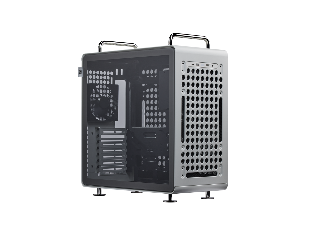 Cooler Master - QUBE 540 ATX Mid-Tower Case, 415mm GPU Clearance, Tempered Glass, Modular Design - Moonstone - Moonstone