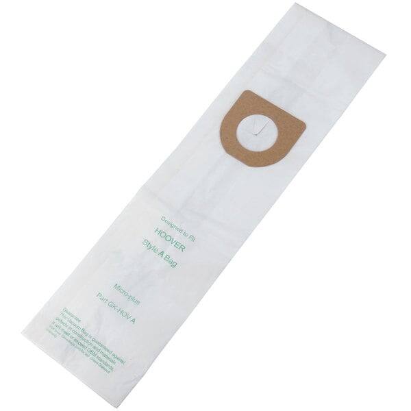 Designed to fit  
HOOVER  
Style A Bag  

Micro-plus  
Part for Hoover A  

Guaranteed to exceed  
DEMO materials
