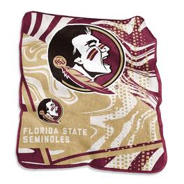 Logo Brands - Florida State Seminoles 50" x 60" Swirl Raschel Throw Blanket - Multicolor