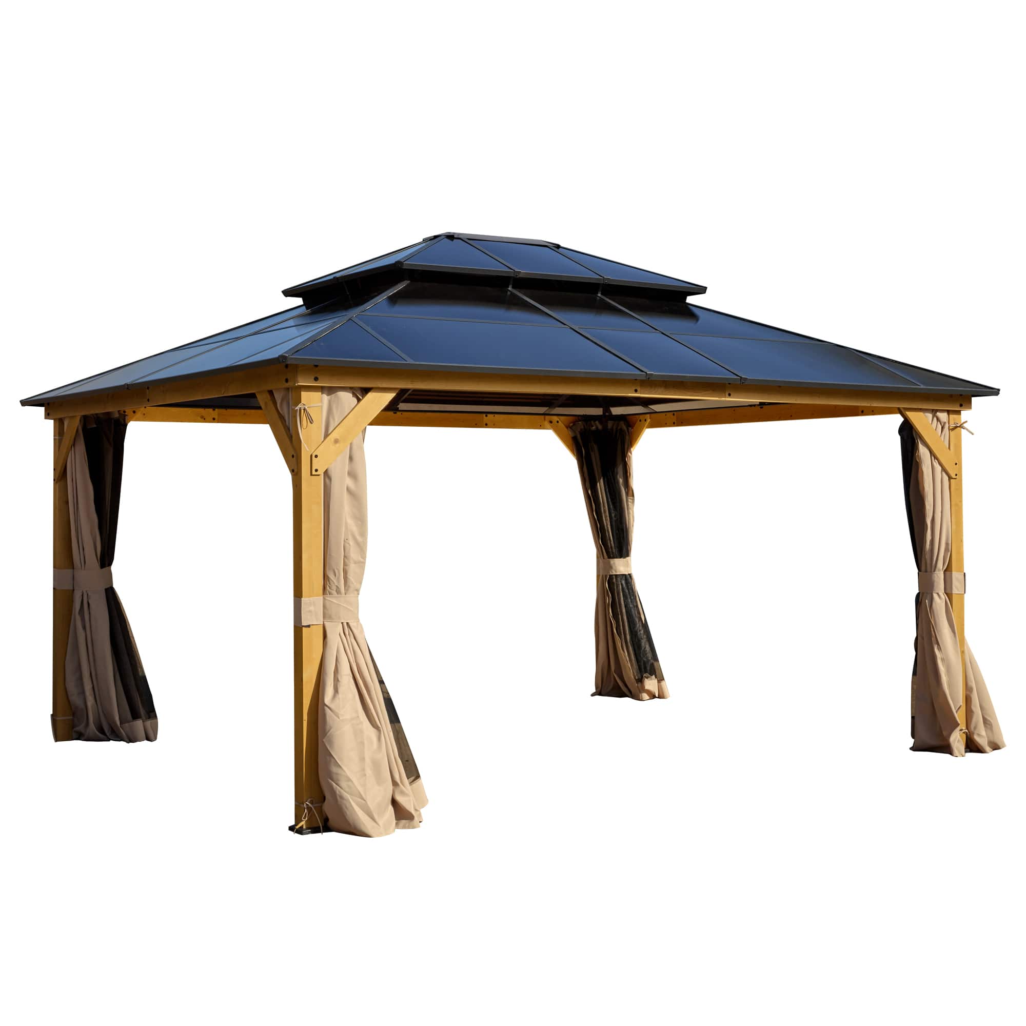 ミトコンドリアTEN    &amp;.  Strong. &amp; Happy Richryce 10x12ft Hardtop Metal Wood Permanent Cover Gazebo