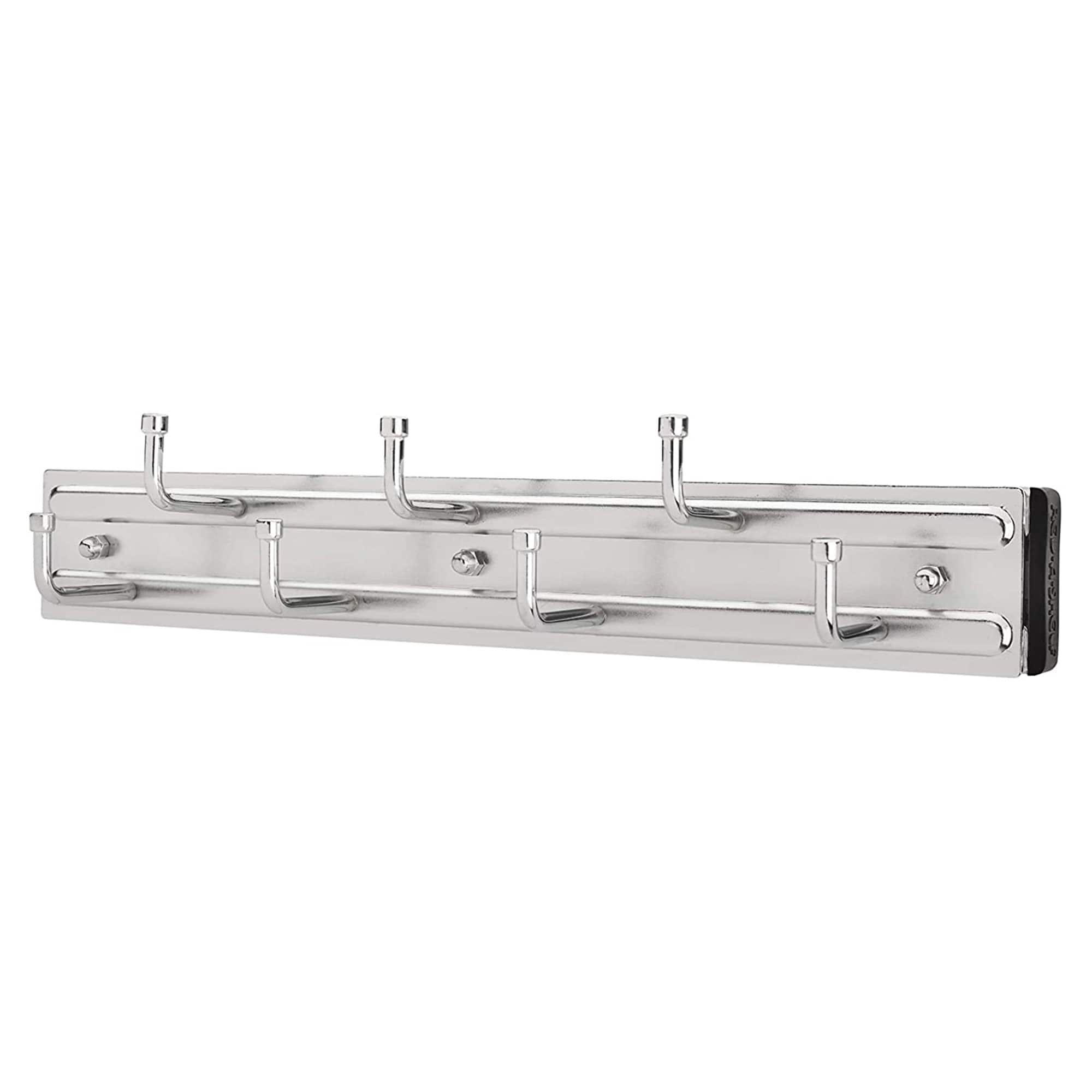 Rev-A-Shelf - 12" Pullout Belt Rack Closet Storage Organizer, Chrome, BRC-12CR - Silver