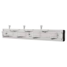 Rev-A-Shelf - 12" Pullout Belt Rack Closet Storage Organizer, Chrome, BRC-12CR - Silver