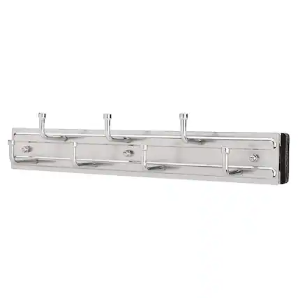 Front. Rev-A-Shelf - Rev-A-Shelf 12" Pullout Belt Rack Closet Storage Organizer, Chrome, BRC-12CR - Silver.