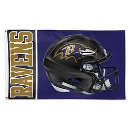 WinCraft - Baltimore Ravens 3' x 5' Helmet Deluxe Single-Sided Flag - Multicolor