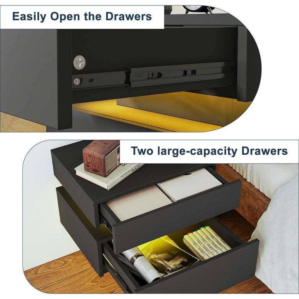Easily Open the Drawers

Two large-capacity Drawers