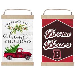 Jardine - Brown Bears 12" x 20" Reversible Banner Sign - White