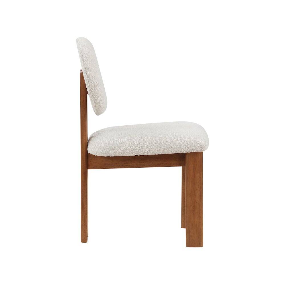 Alt View 3. Meridian Furniture - Napa Cream Boucle Fabric Dining Chair, Set of 2 - Beige.