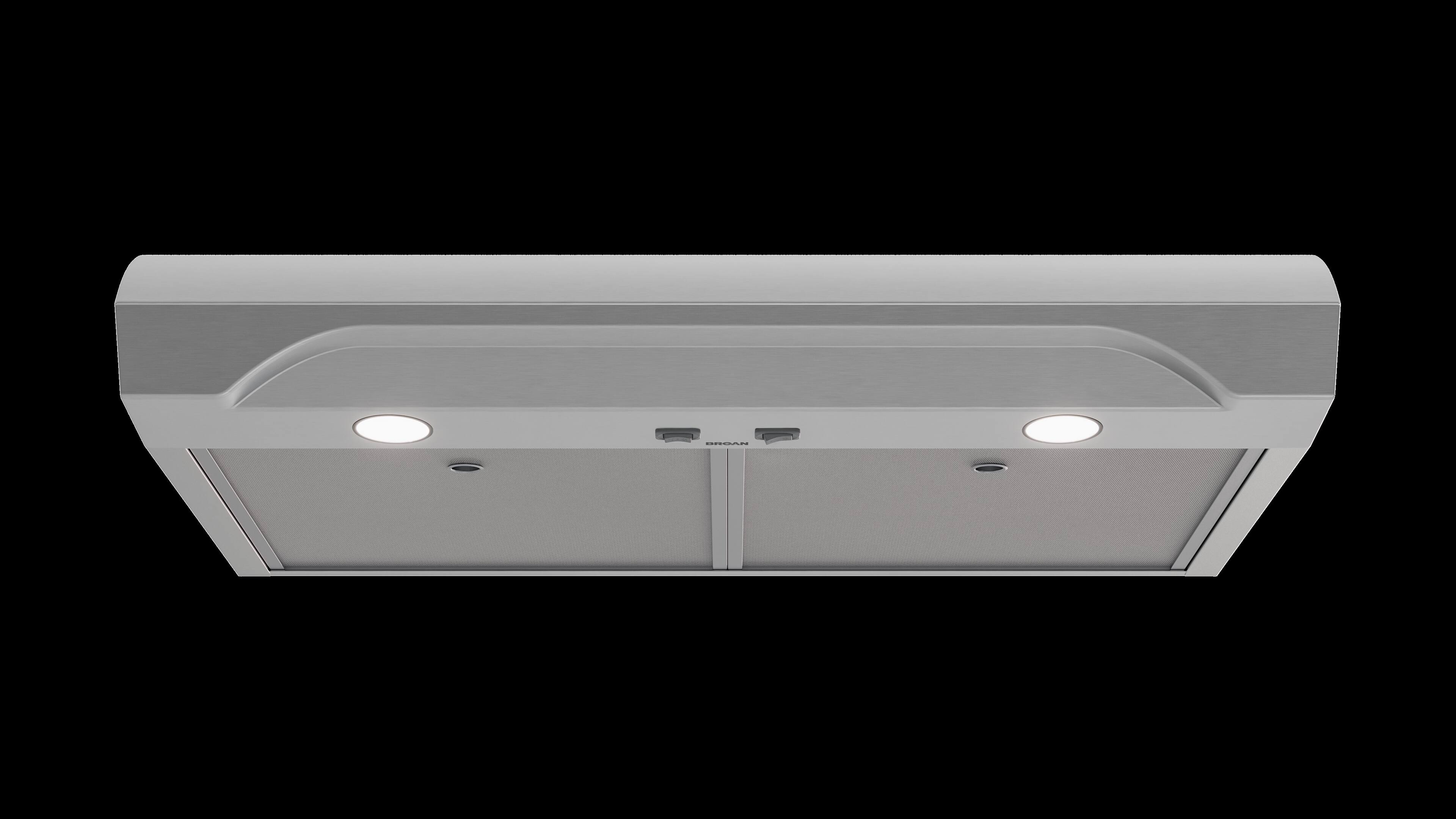 Alt View 2. Broan - Alta 30-Inch 350 MAX Blower CFM 1.5 Sones Range Hood - Stainless Steel.