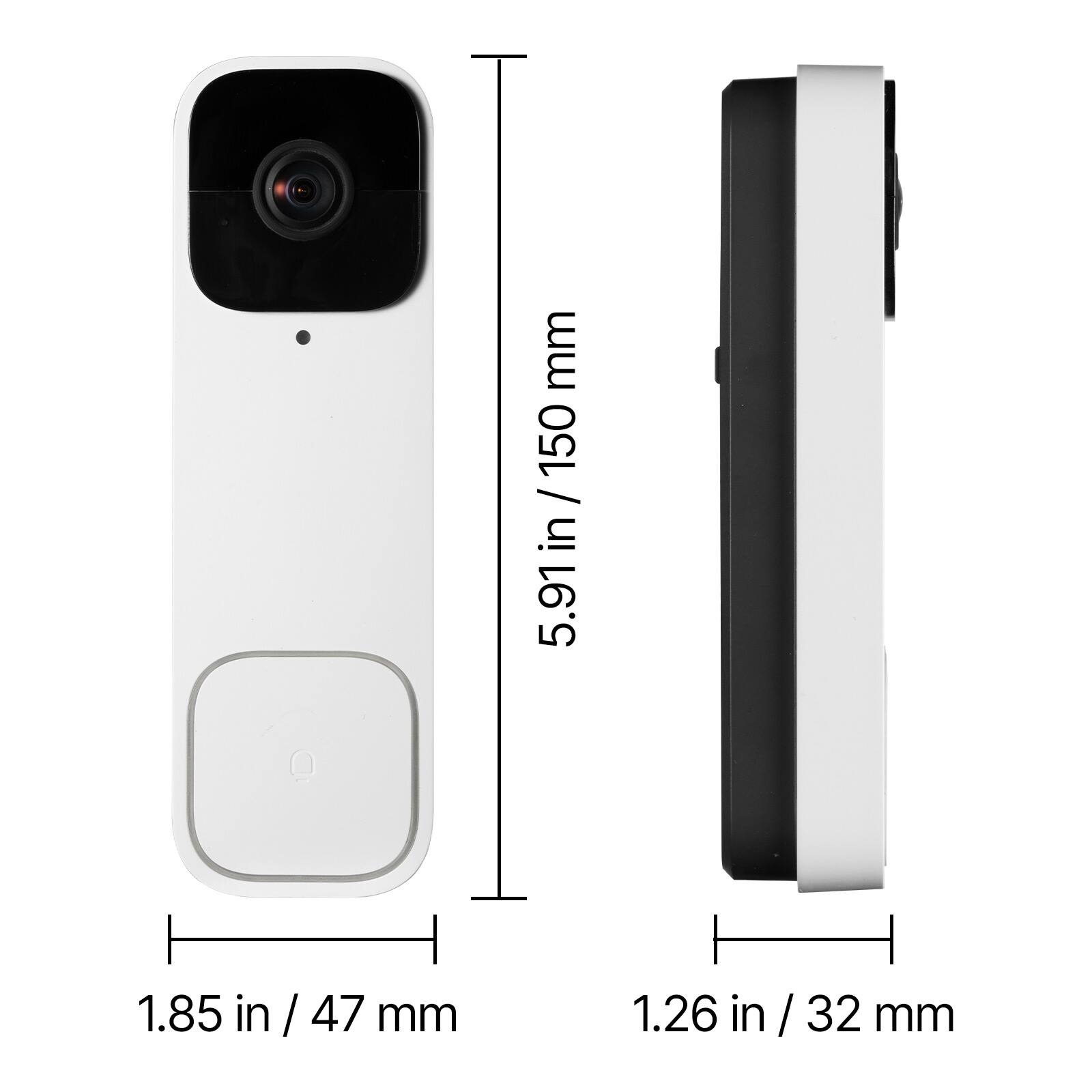 mm 150 / in 5.91 5.91 in / 150 1.85 in / 47 / 47 mm 1.26 in / 32 mm