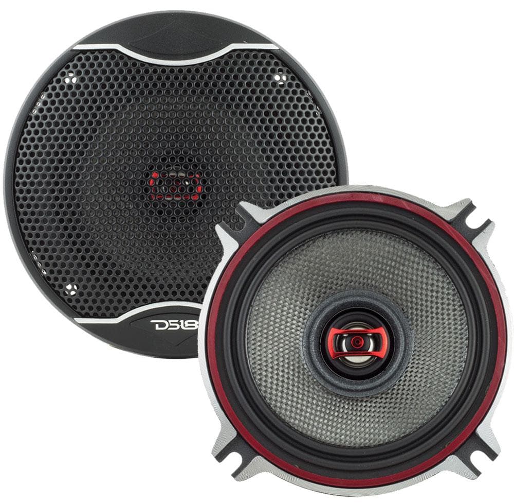Alt View 1. DS18 Audio - EXL 4" 2-way Coaxial Speaker with Built-in Driver and Grille (Pair), 60W RMS 3-Ohm.