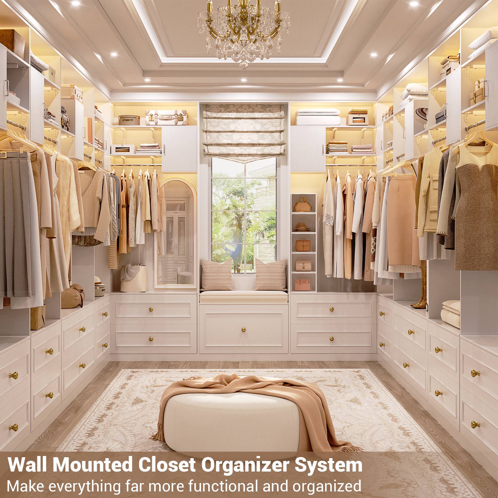 Wall Mounted Closet Organizer System  
Make everything far more functional and organized