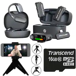 HOLLYLAND - LARK MAX 2 ULTIMATE COMBO Lavalier Mic System Essential Accessory Kit - Gray