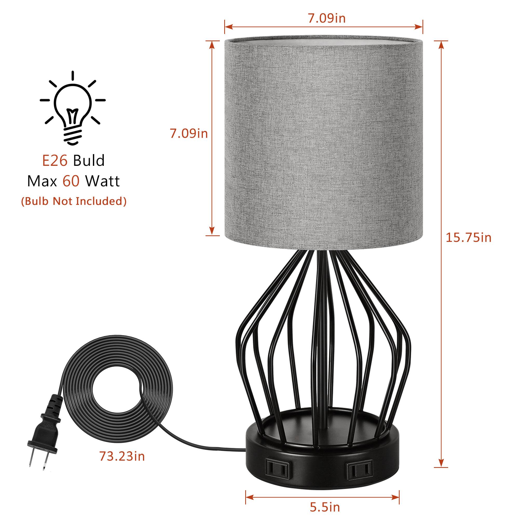 7.09in  
E26 Bulb  
Max 60 Watt (Bulb Not Included)  
15.75in  
73.23in  
5.5in