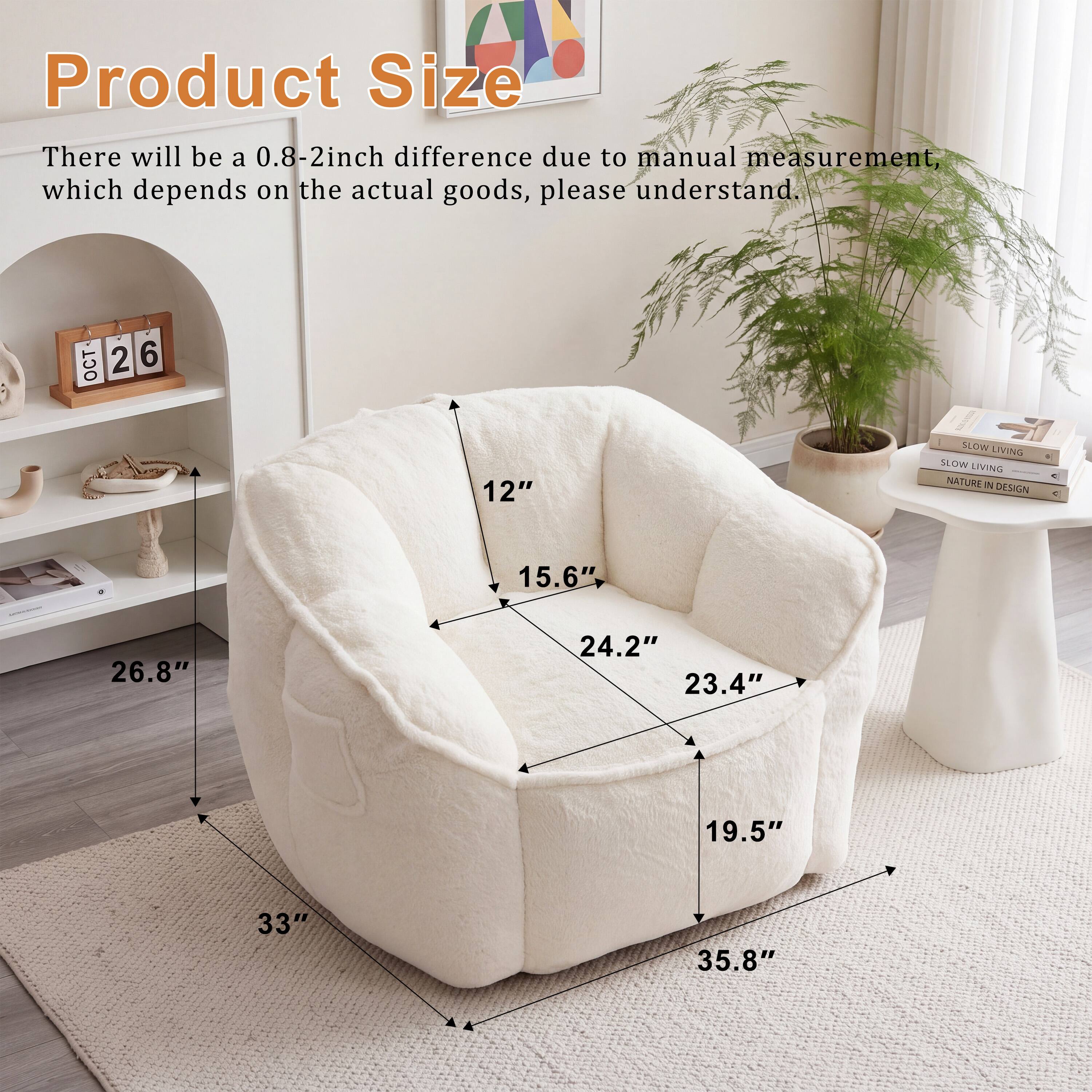 Product Size

There will be a 0.8-2 inch difference due to manual measurement, which depends on the actual goods, please understand.

OCT 2 6

12"
15.6"
26.8"
24.2" 23.4"
19.5"
33"
35.8"