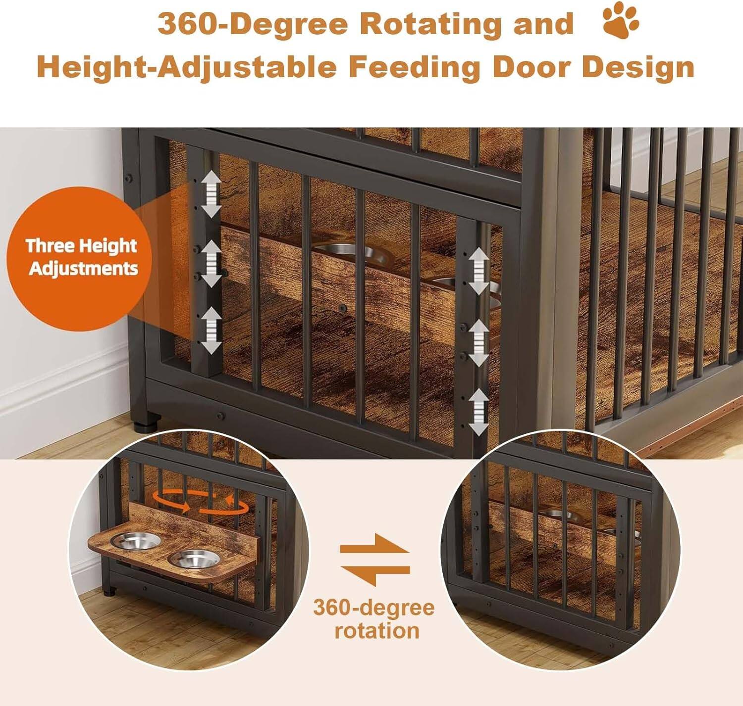 360-Degree Rotating and Height-Adjustable Feeding Door Design

Three Height Adjustments

360-degree rotation