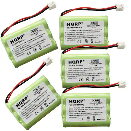 HQRP CBH 700mAh/2.52Wh Ni-MH Battery 3.6V
Do not attempt to open, disassemble the battery pack. Do not crush, puncture, short external contacts or dispose of in fire or water. Do not expose to temperature above 60°C (140°F). Replace only with the battery pack designed for this product. Made in China
