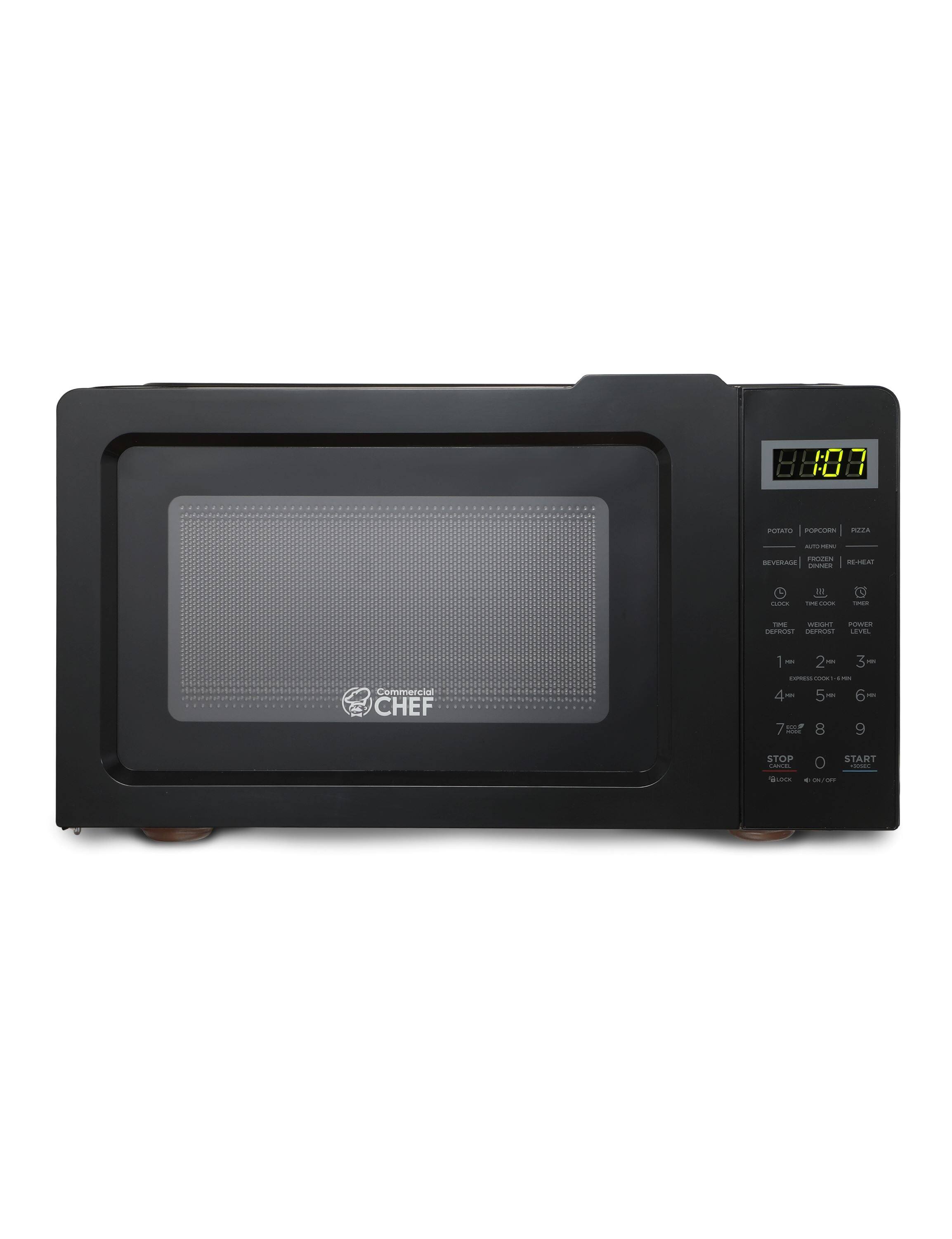 Commercial Chef - Countertop Microwave Oven 0.7 Cu. Ft. 700W - Black