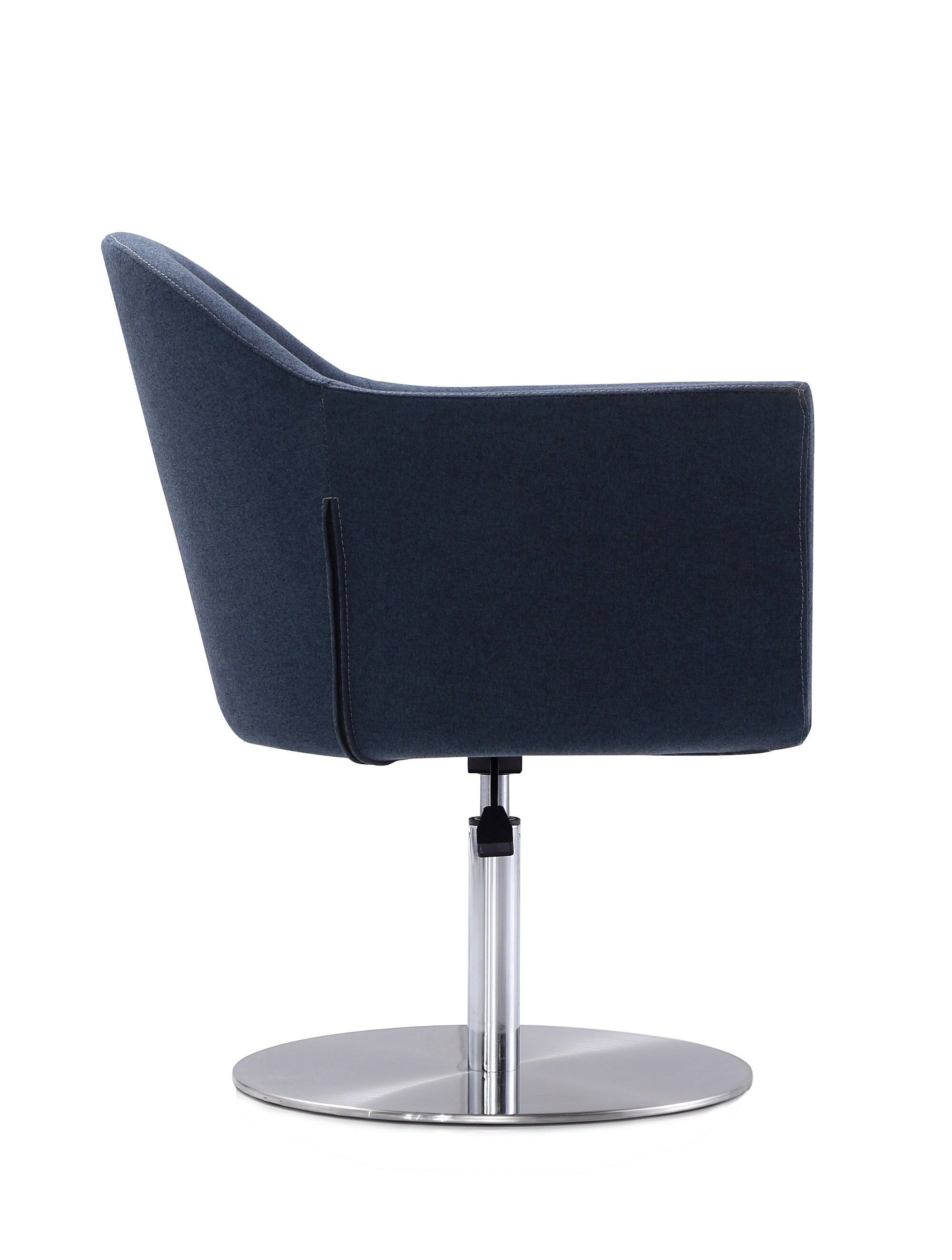 Manhattan Comfort Voyager Modern Woven Blend Swivel Lounge Chair Smokey ...