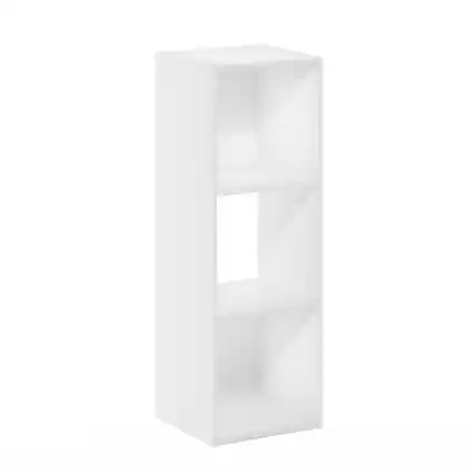 Front. Furinno - Pelli Cubic Storage Cabinet, 3x1 - White.