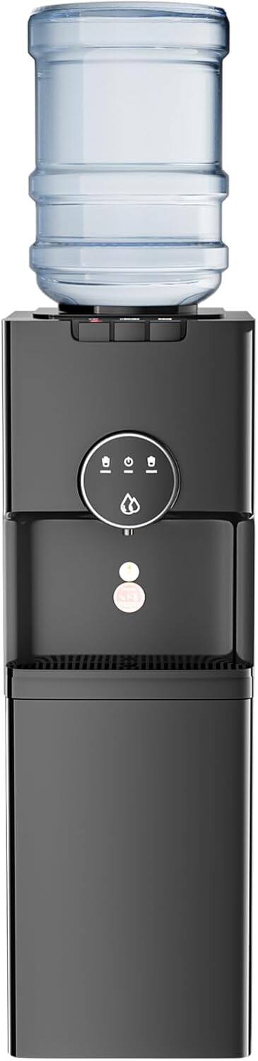 Alt View 1. Circus Cirle - Top Loading Water Cooler with Beverage Coolerfor 20CAN - BLACK.