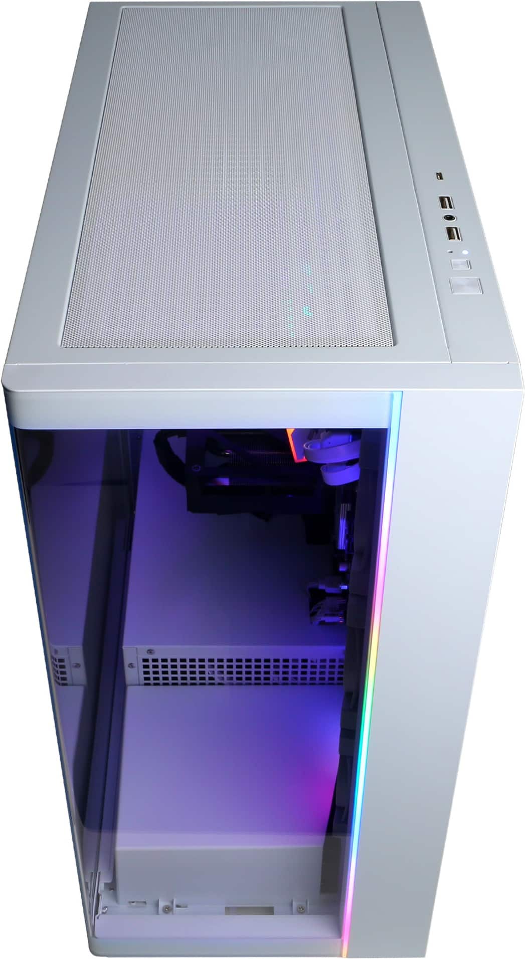 Alt View 12. CyberPowerPC - Gaming Desktop - Intel Core Ultra 9 285 - NVIDIA GeForce RTX 5060Ti 16GB - 32GB DDR5 - 2TB PCIe 4.0 SSD - White.