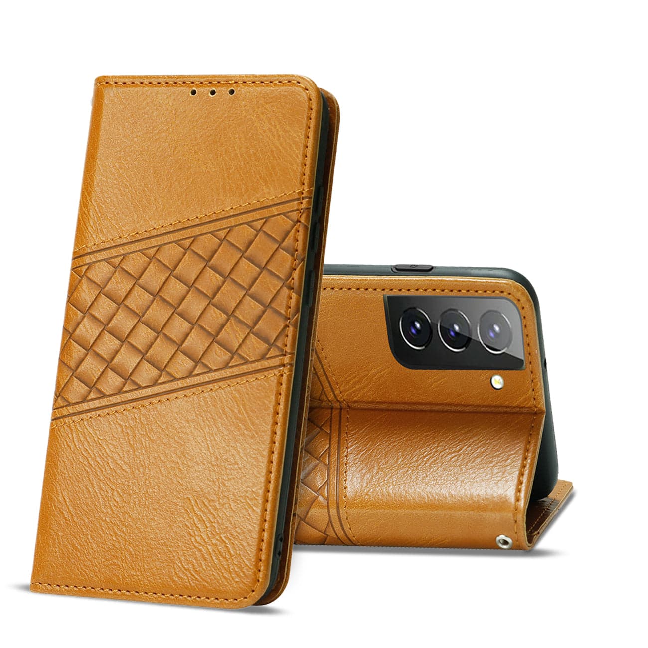 Reiko - Samsung Galaxy S21 Fe 3-In-1 Wallet Case In - Brown