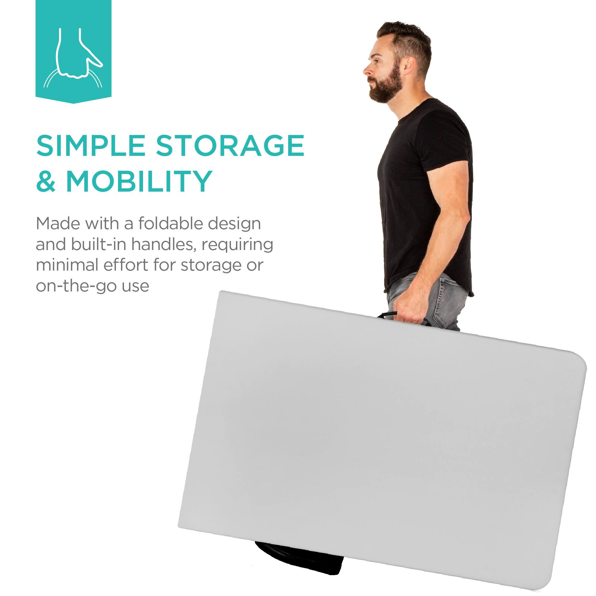 SIMPLE STORAGE & MOBILITY

Made with a foldable design and built-in handles, requiring minimal effort for storage or on-the-go use