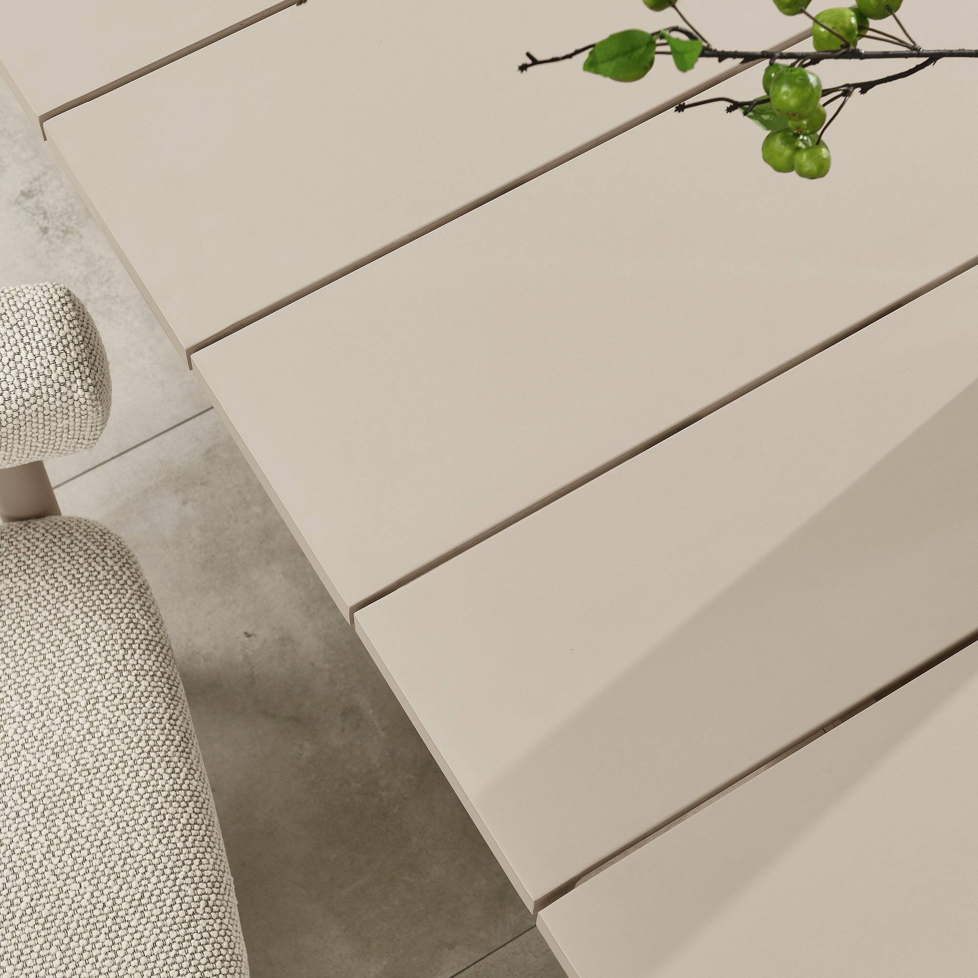 Alt View 1. Modway - Nautica Outdoor Patio 87" Rectangular Aluminum Dining Table by Modway - Taupe.