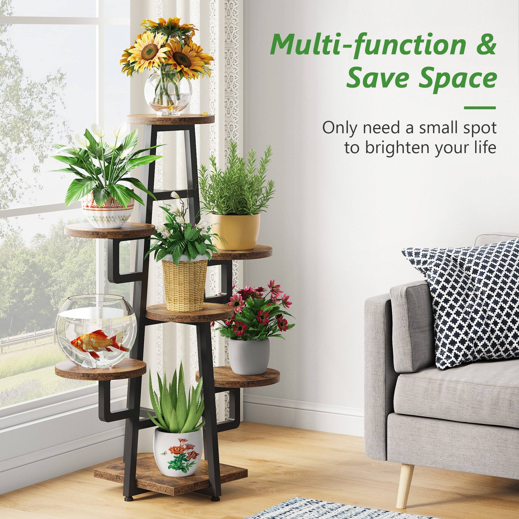 Multi-function & Save Space  
Only need a small spot to brighten your life