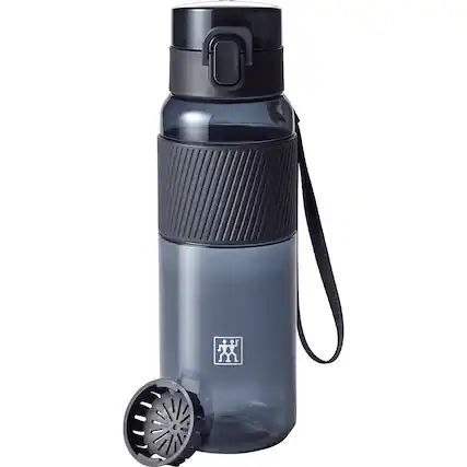 Front. ZWILLING - ZWILLING Tritan 24-ounce Water Bottle - Black - Black.