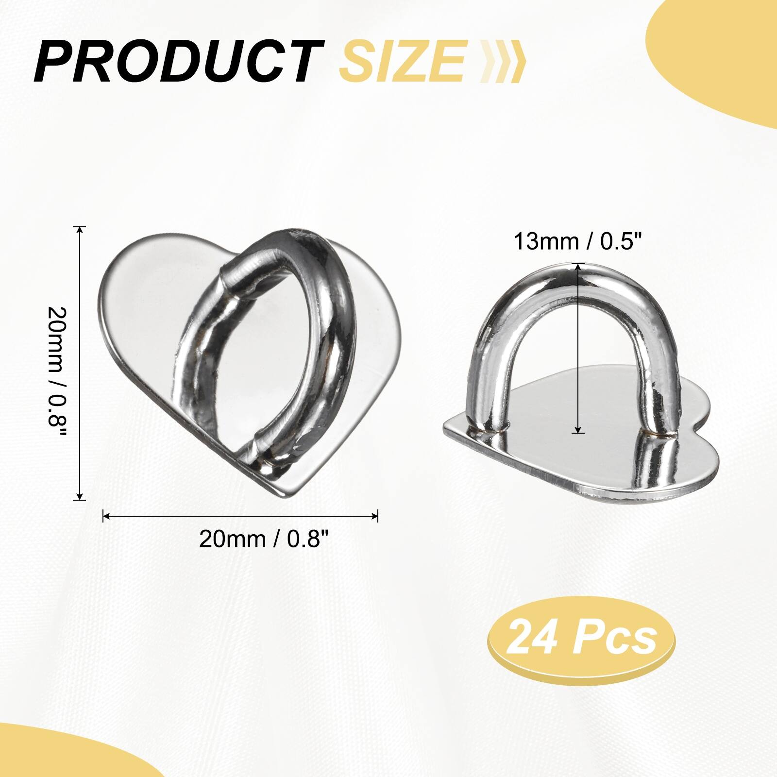 PRODUCT SIZE

- 20mm / 0.8"
- 13mm / 0.5"
- 20mm / 0.8"

24 Pcs