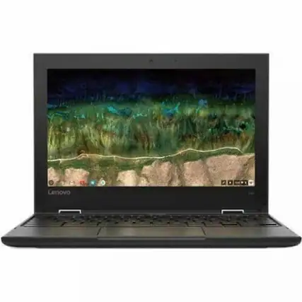 Front. Lenovo - LENOVO DCG SOURCING 500e Chromebook 2nd Gen 81MC005AUS 11.6" Touchscreen Convertible 2 in 1 Chromebook - HD - Intel - Black.