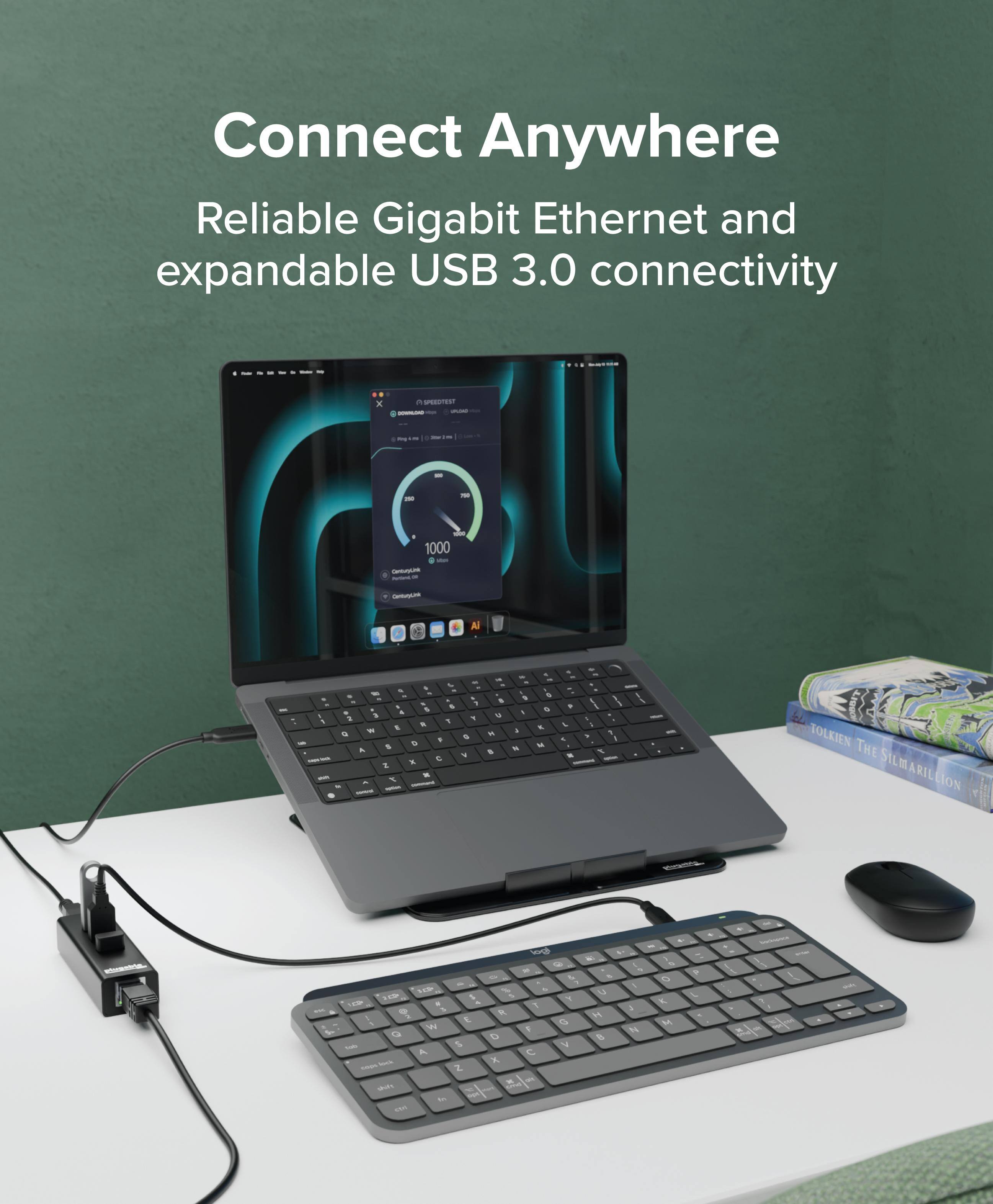 Connect Anywhere  
Reliable Gigabit Ethernet and expandable USB 3.0 connectivity