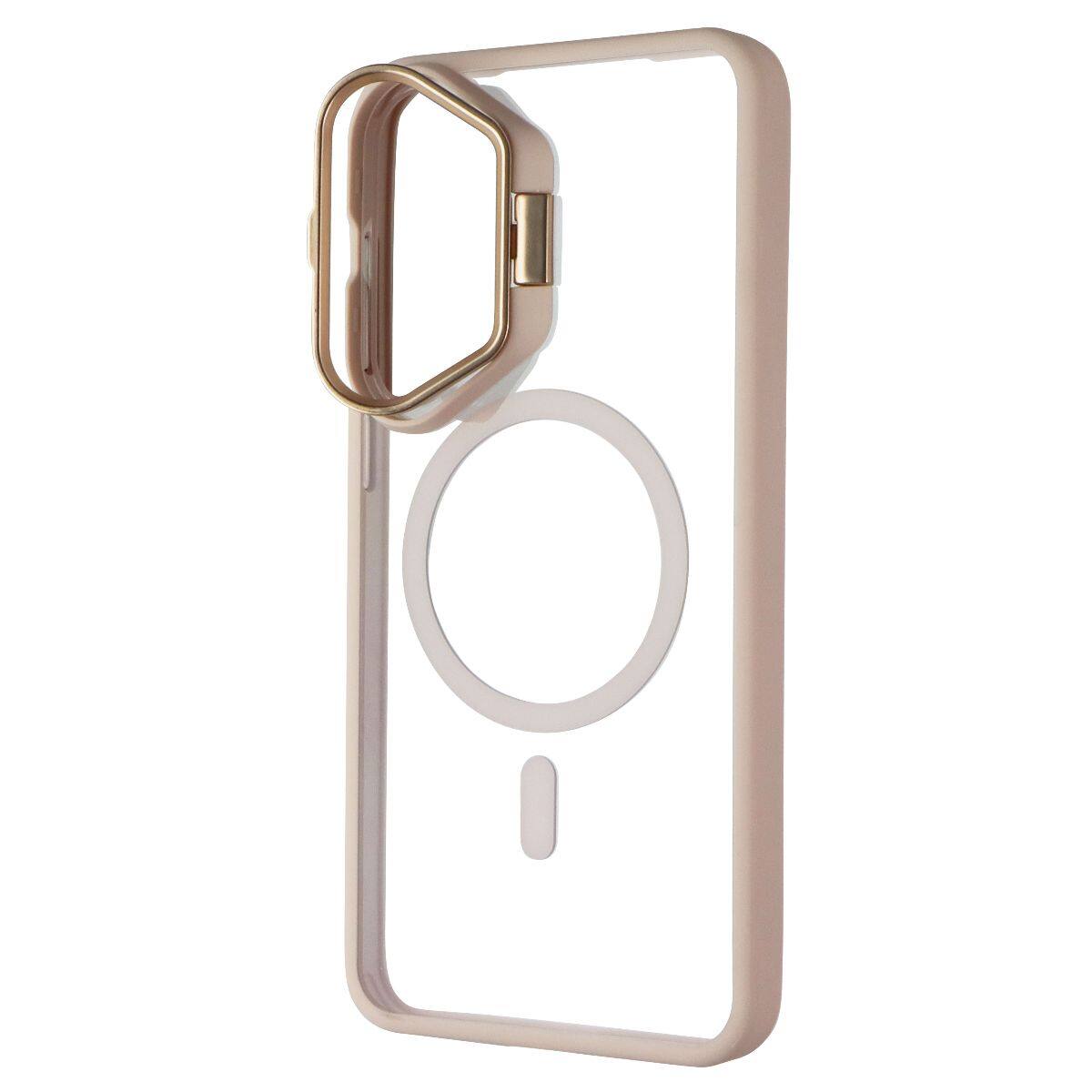 Front. Prodigee - Prodigee KickIt Case for MagSafe for Samsung Galaxy S24+ (Plus) - Clear / Rose - Pink.