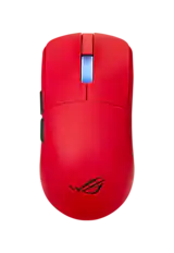 Front. ASUS - ROG Harpe II Ace Ultralight Optical Gaming Mouse with ROG SpeedNova Wireless Technology - Lava Red.