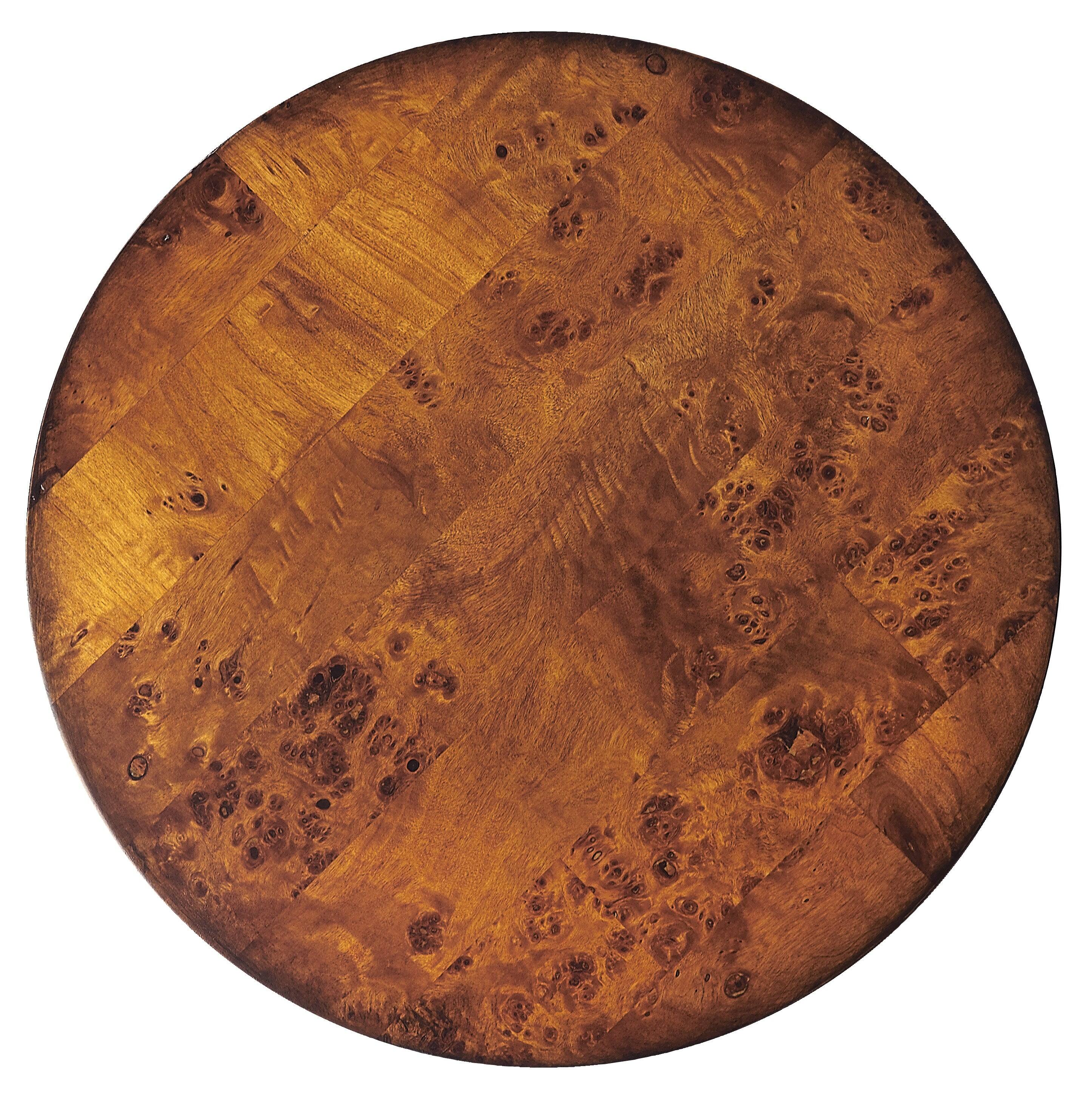 Back. Butler Specialty - Aphra 16 in. W Round Wood Side Table with Tripod Base - Medium Brown.