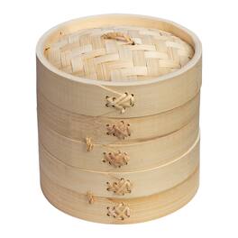 Escali - Joyce Chen 2-Tier Bamboo Steamer Baskets, 6-Inch - Natural