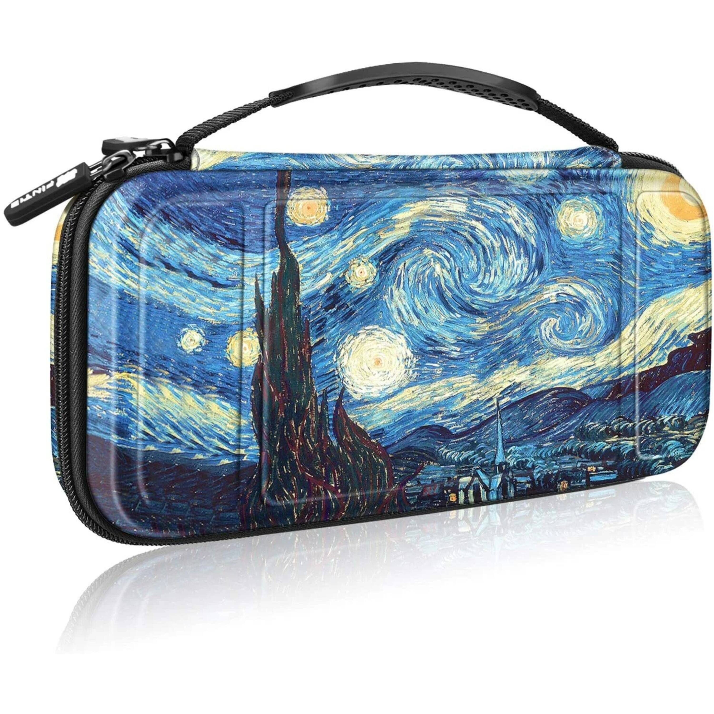 Front. Kitcheniva - Travel Carry Case For Nintendo Switch OLED 2021 And Switch 2017 Starry NIght - Starry Sky.