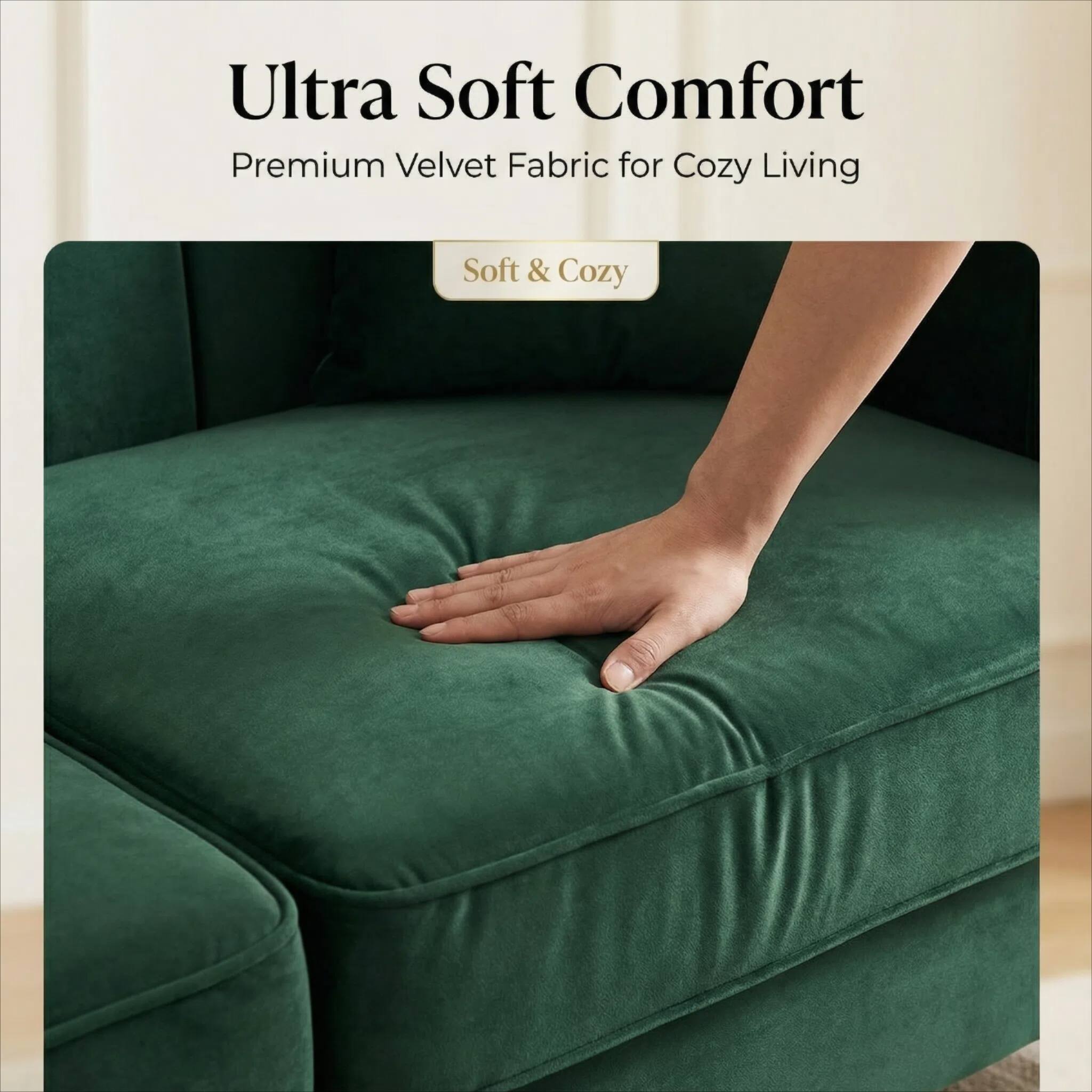 Ultra Soft Comfort  
Premium Velvet Fabric for Cozy Living  
Soft & Cozy