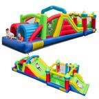 Costway Inflatable Obstacle Course Bounce House Blower Excluded - Multicolor