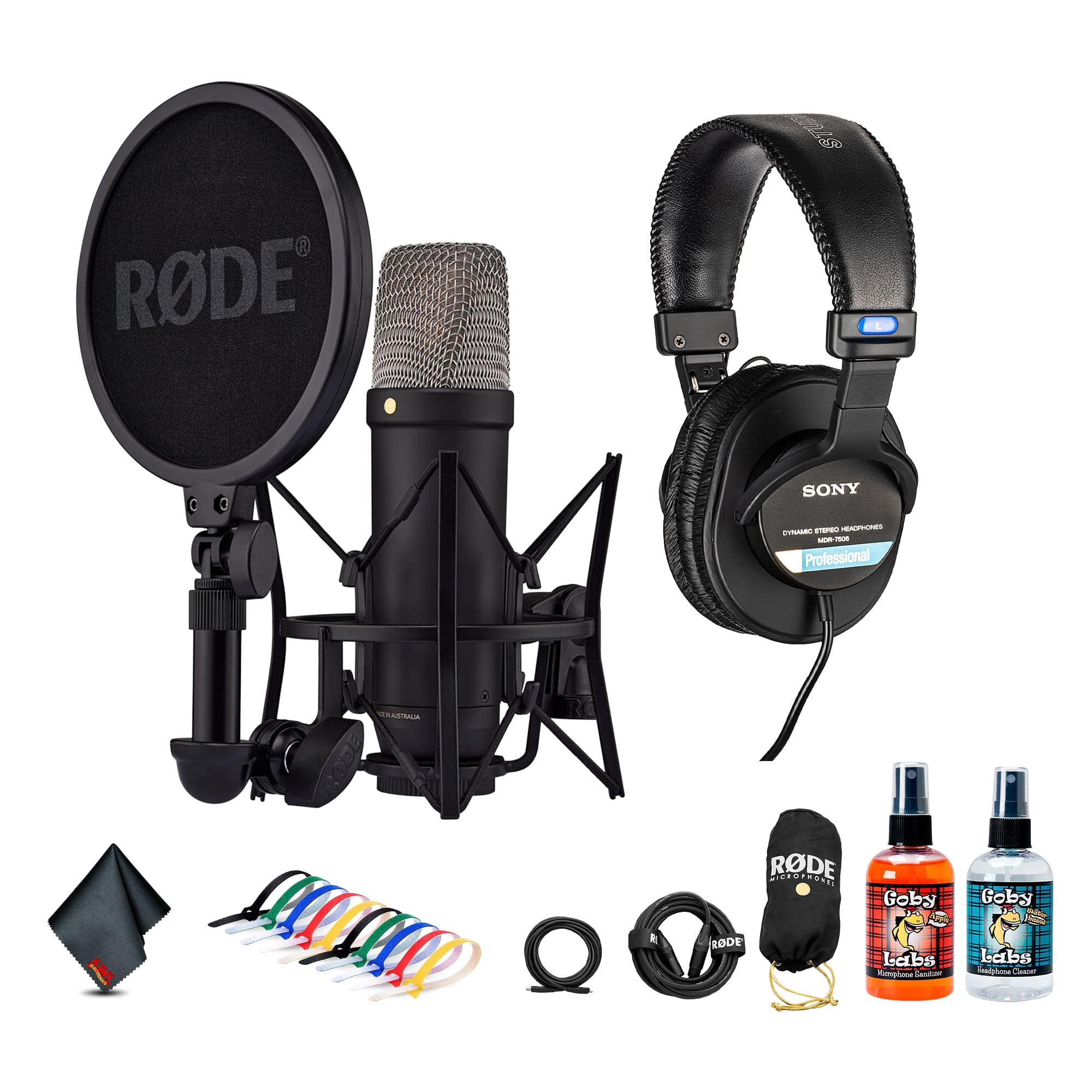 RODE - NT1 5th Gen Large-Diaphragm Cardioid Condenser Microphone | XLR/USB Hybrid Mic + More