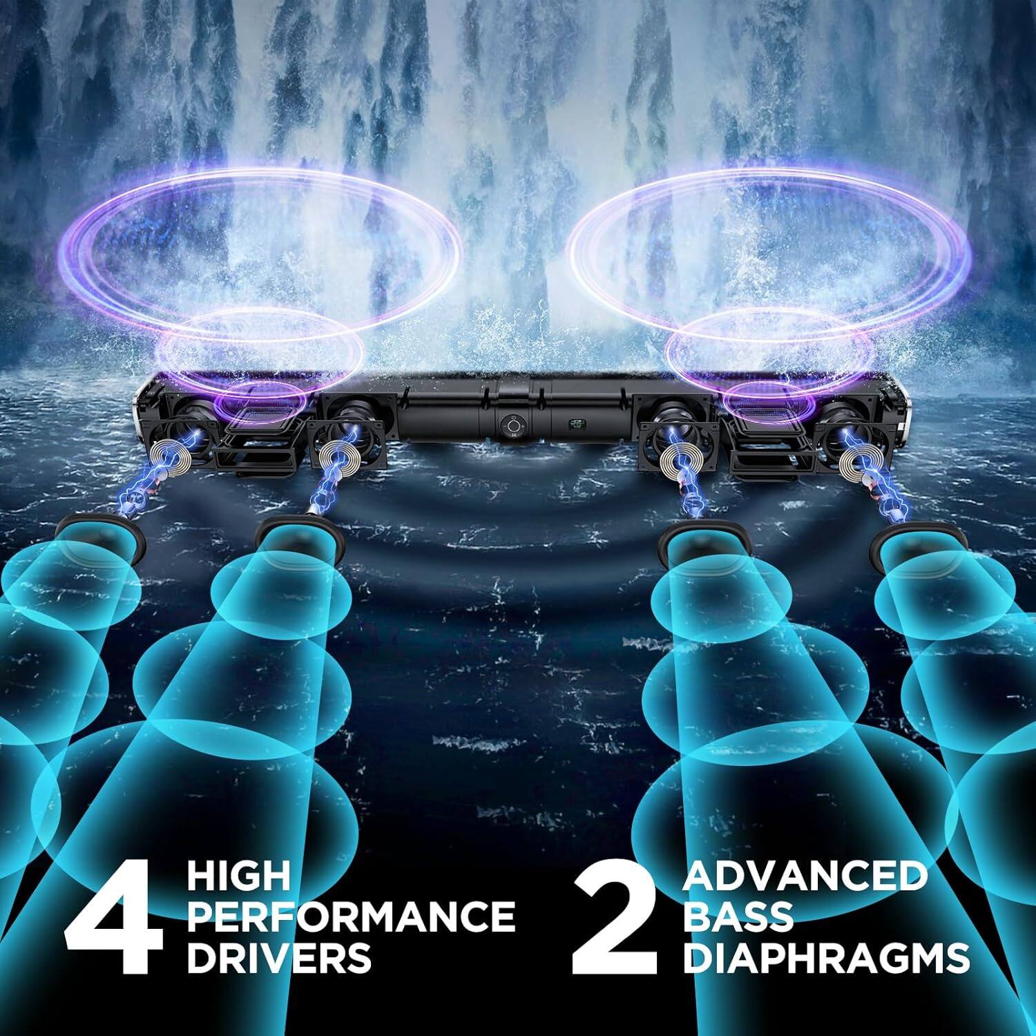 HIGH ADVANCED 4 PERFORMANCE DRIVERS 2 BASS DIAPHRAGMS