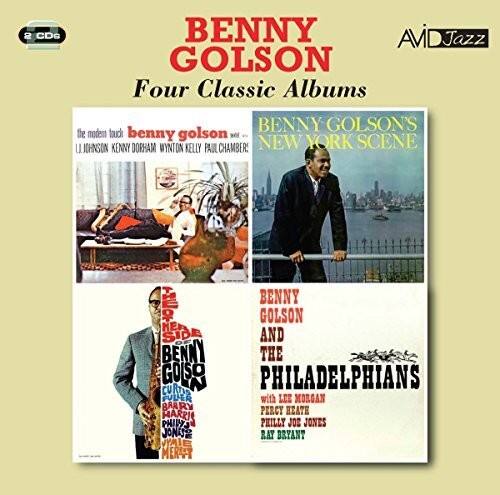 BENNY GOLSON  
Four Classic Albums  

BENNY GOLSON'S  
the modern touch  
LICHNSON KENNY DOFHAM WYNTON KELLY PAUL CHAMBER: NEW YORK SCENE  

BENNY GOLSON  
AND THE PHILADELPHIANS  
with LEE MORGAN BARRY PERCY HEATIE MARRIE PHILY PHILLY JOS JONES RAY BRYANT VAIE MER-FT