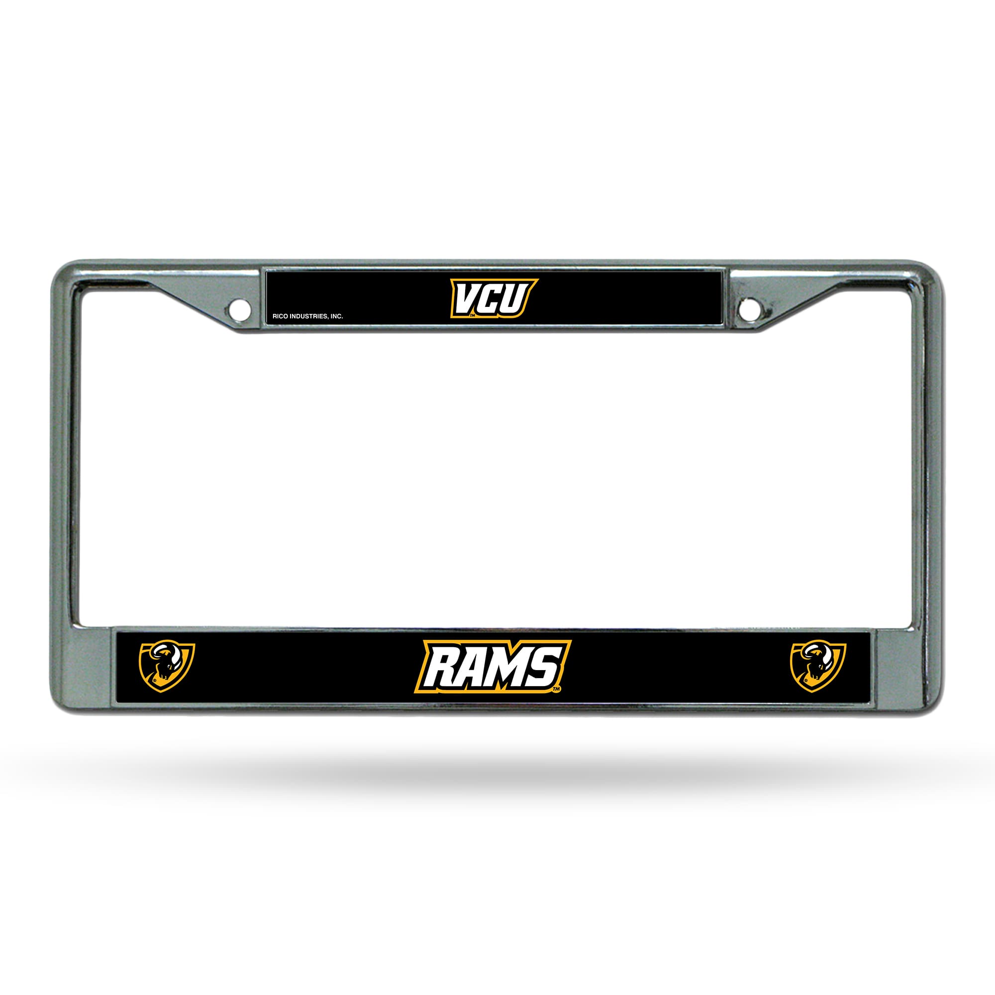 Rico Industries - Virginia Commonwealth VCU Rams Chrome Metal License Plate Frame - Multi